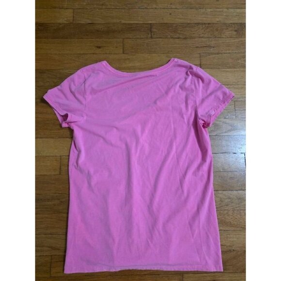 Lilly Pulitzer Pullover T-Shirt Top Short Sleeve Crew Neck Pink Large  A001115 - Picture 3 of 7